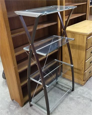 Glass Shelving Unit 30x16x62