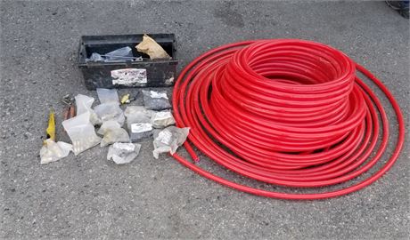 3/4" Pex Hot Water Line & Assorted Connectors