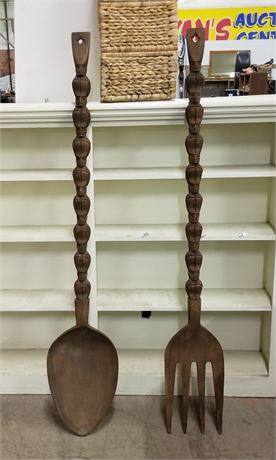 Large Spoon & Fork Wall Decor -