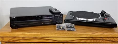 Sony CD Player & Turn Table w/ Remote