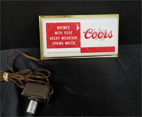 Vintage Coors Lighted Beer Sign - Works