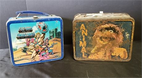 Retro He-Man & Muppets Lunch Pail ( one has thermos)
