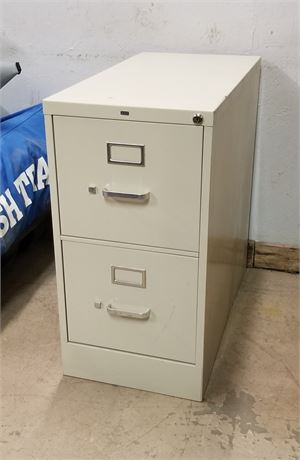 2 Drawer Metal File Cabinet - No keys - 15x29x29