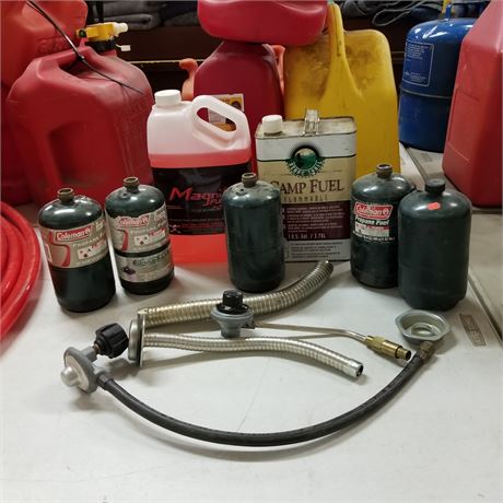 Assorted Fuels/Fillers - propane tank is empty