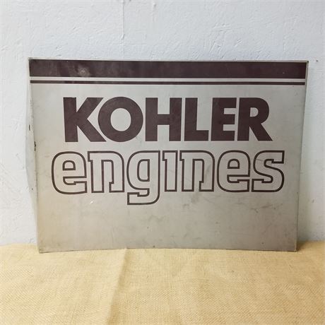 Metal Kohler Engines Double Sided Sign - 22x6
