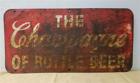 Vintage Miller Champagne of Beer Sign - 48x24