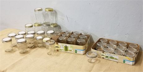 Assorted Canning Jars & Lids