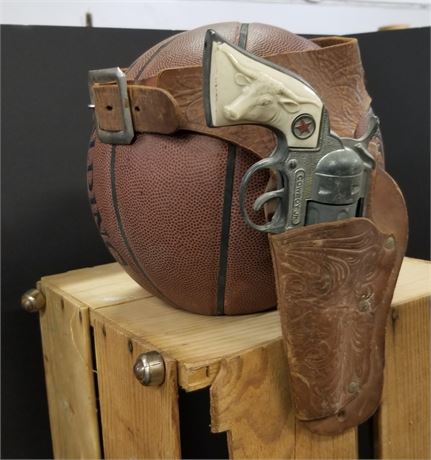 Vintage Toy Cap Gun w/ Holster and Belt