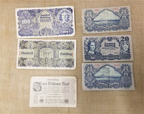 WWII Era German Paper Currency