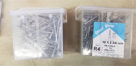 Two 348ct Boxes 10x2 3/4 Stainless Steel Screws