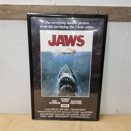 'Jaws' Framed Movie Poster - 24x36