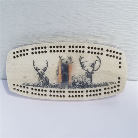 Scrimshaw CRIBBAGE BOARD Faux Polymer Ivory by NCT “Save the Whales” Collection