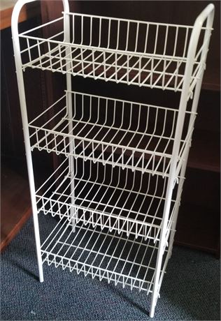 White 4 Tier Basket Storage