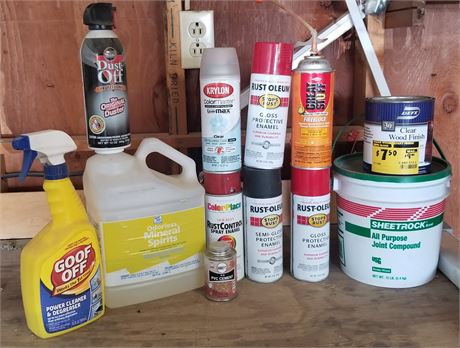 Assorted Painting & Cleaning Supplies