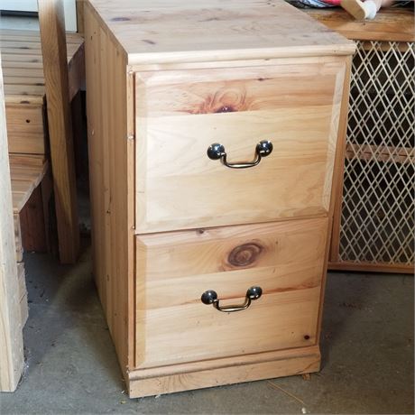 Wood 2 Drawer File Cabinet