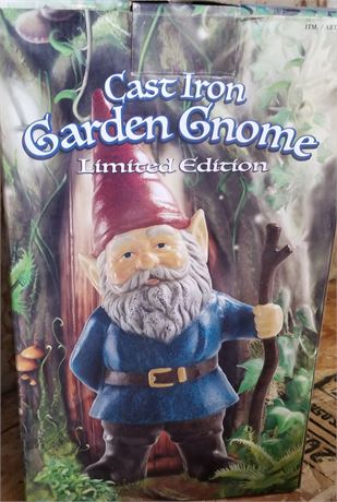 Cast Iron Garden Gnome in Box