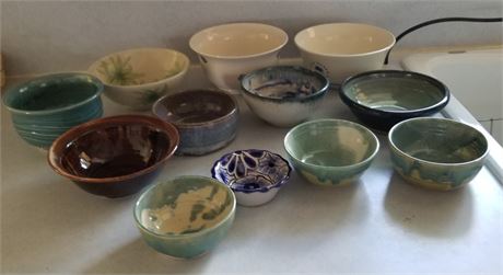 Assorted Pottery Bowls