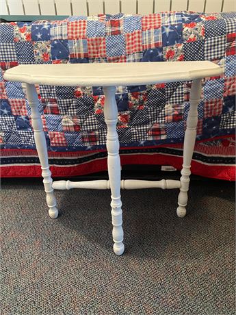 White Antique Accent Table