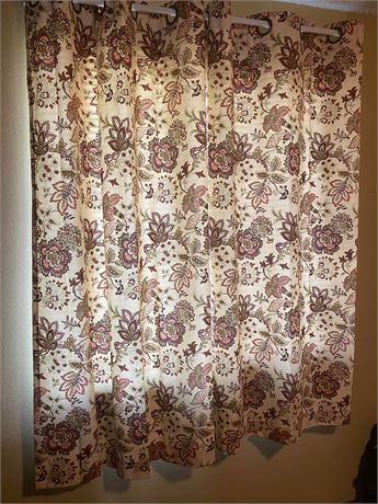 Nice Set of Floral Window Drapery