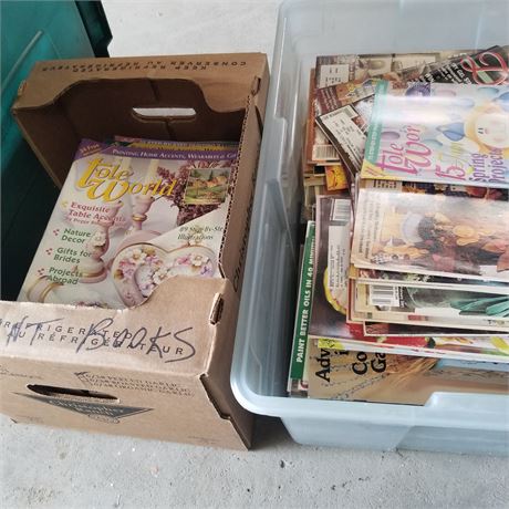 2 Boxes Full of Painting/Crafting Magazines