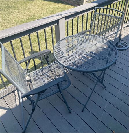 Outdoor Metal Portable Folding Bistro Set