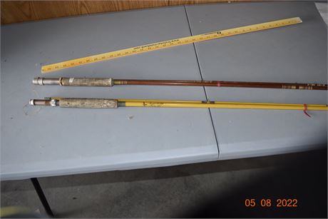 2 fly poles 1 Eagleclaw 1 unknown