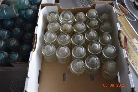 23x clear glass insulators