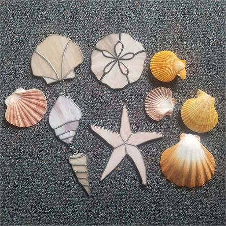 Assorted Sea Shells & Beach Themed Stained Glass