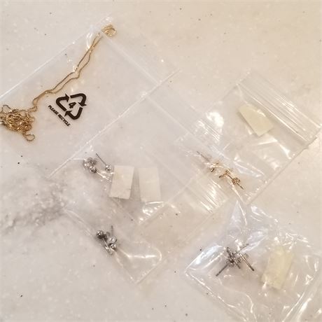 Assorted -  Gold Chain & Post Earrings