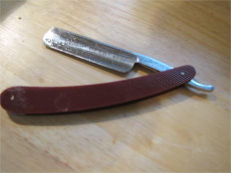 New Maroon Straight Edge Razor