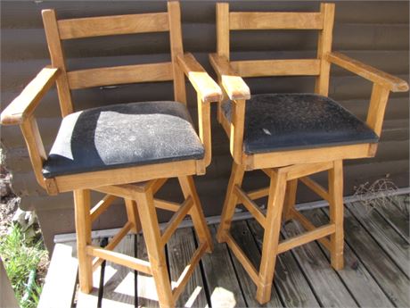 2 High Swivel Bar Stools