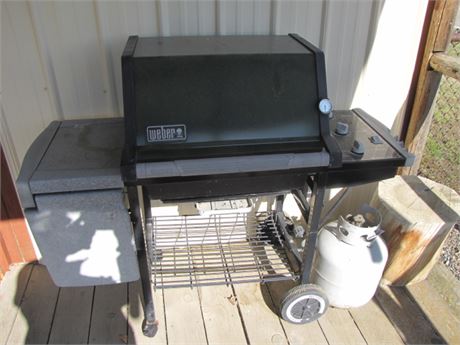 BBQ Grill..Propane Tank...Pretty Clean