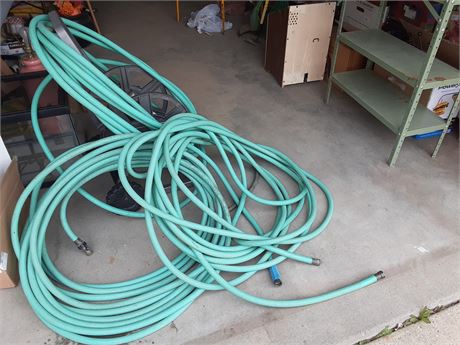 3 Hoses, hose reel and 2 sprinklers