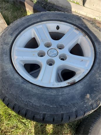 4 17" dodge 5 hole aluminum rims w/tires