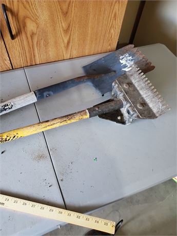 2 roofing shovels