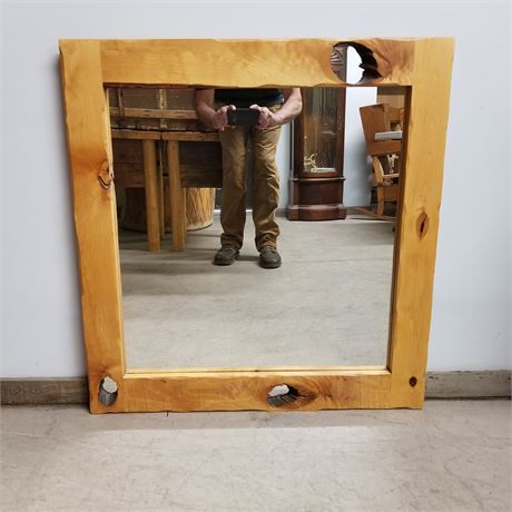 Pine Wood Mirror - 34x35