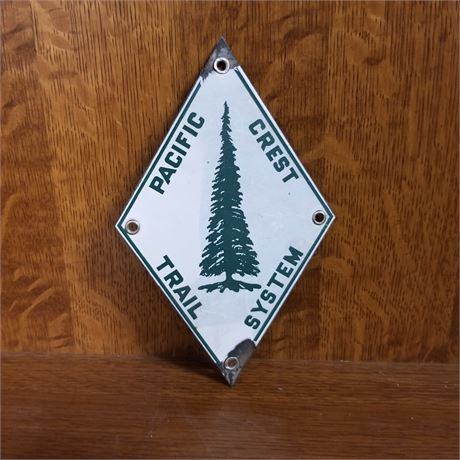 Vintage Metal Park Sign Trail Marker - 5x7