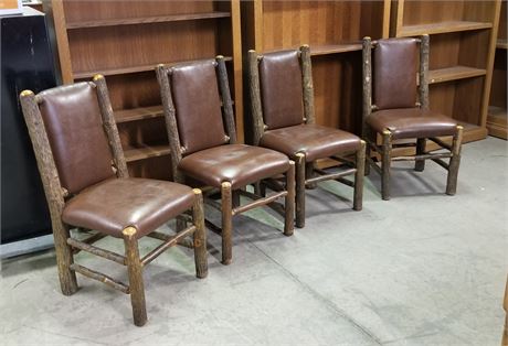 4 Log Style Chairs