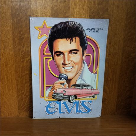 Metal Elvis Reproduction Sign - 12x17