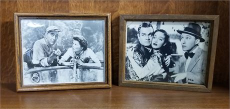 Framed Humphrey Bogart & Bob Hope Movie Pictures - 9x9