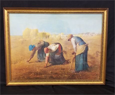 Framed Classic The Gleaners Print - 26x20