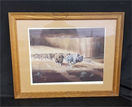 Framed & Signed Carlos Hadaway Print - 27x20