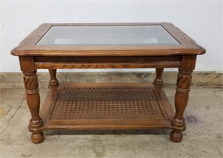 Glass Top Accent/End Table - 27x20x16