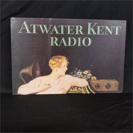 Metal Radio Advertising Sign - 16x10