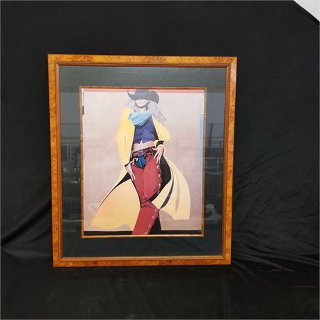 Framed Cowgirl Print - 34x40