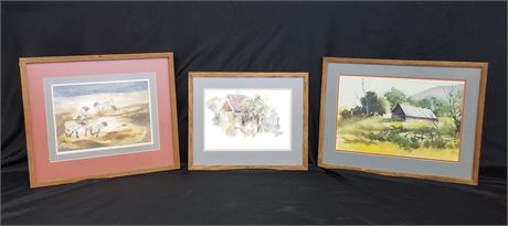 Vintage Framed & Signed Artwork 24x15