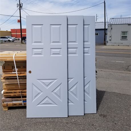 3 Steel Clad Foam Core Door Slabs - 79 1/4 x 32