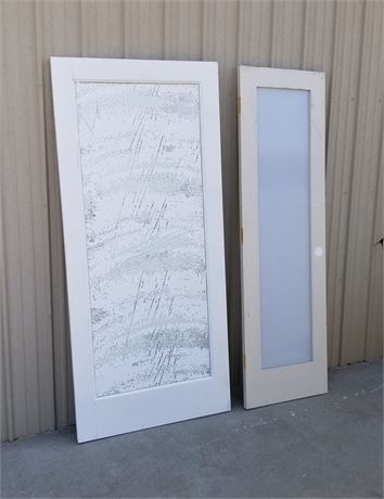 2 Doors w/ Glass (24"x80") and (36"x80")