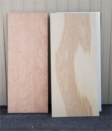 2 Solid Wood Door Slabs - 32x80 & 36x80