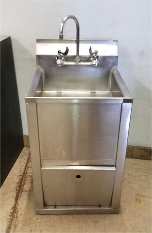 Stainless Sink - 16x16x5 (sink) 19x20x34 (overall unit)